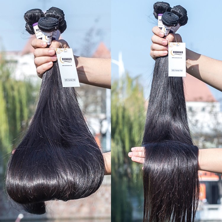 India Original Milky Long Human Hair Weft Bundles 28 Inch Wet And Wavy Raw Cuticle Aligned Virgin Hair Bundle