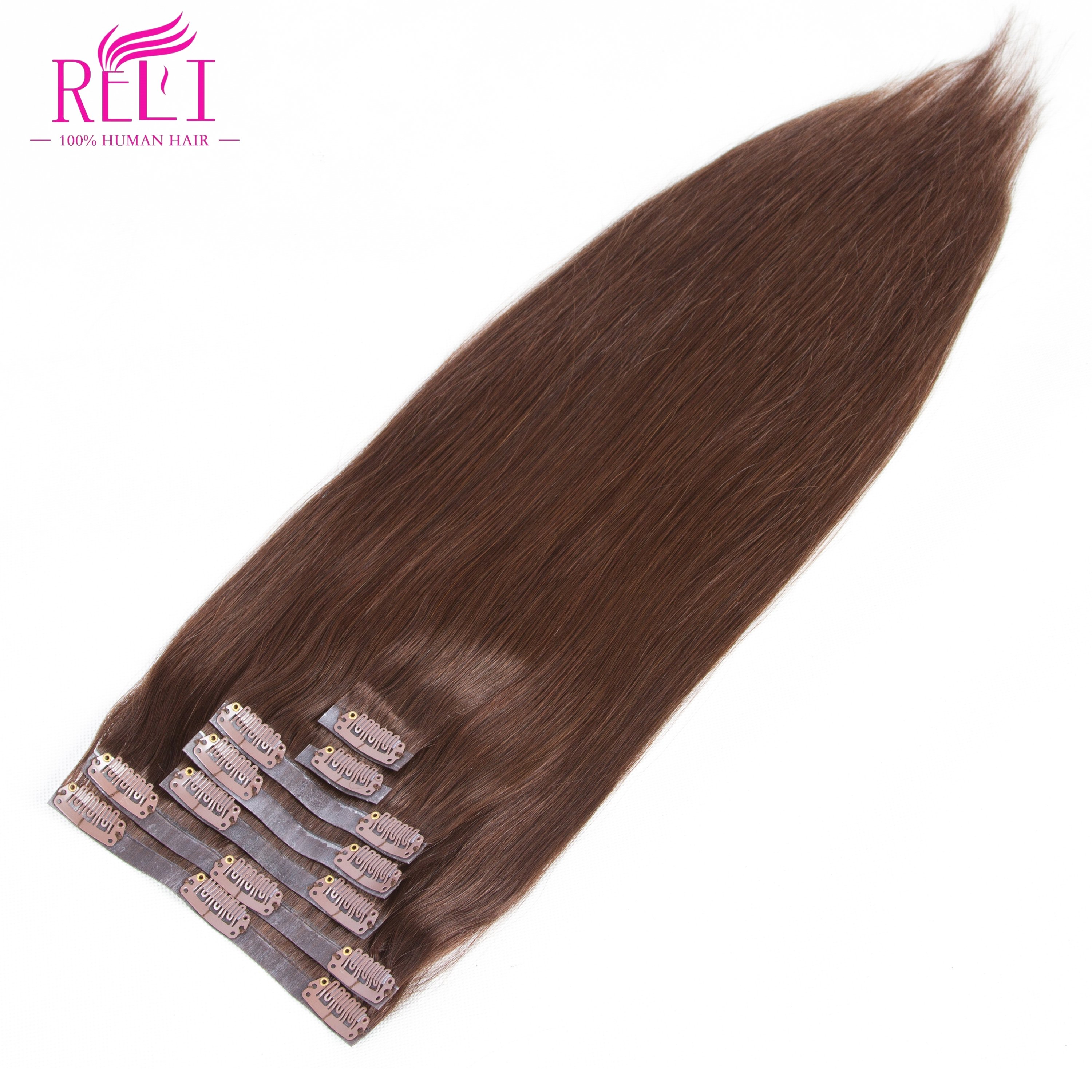 100% Human Hair Extension PU Clip In Remy Seamless Hair Clip Ins Extensions Wholesale Clip In Hair Extension