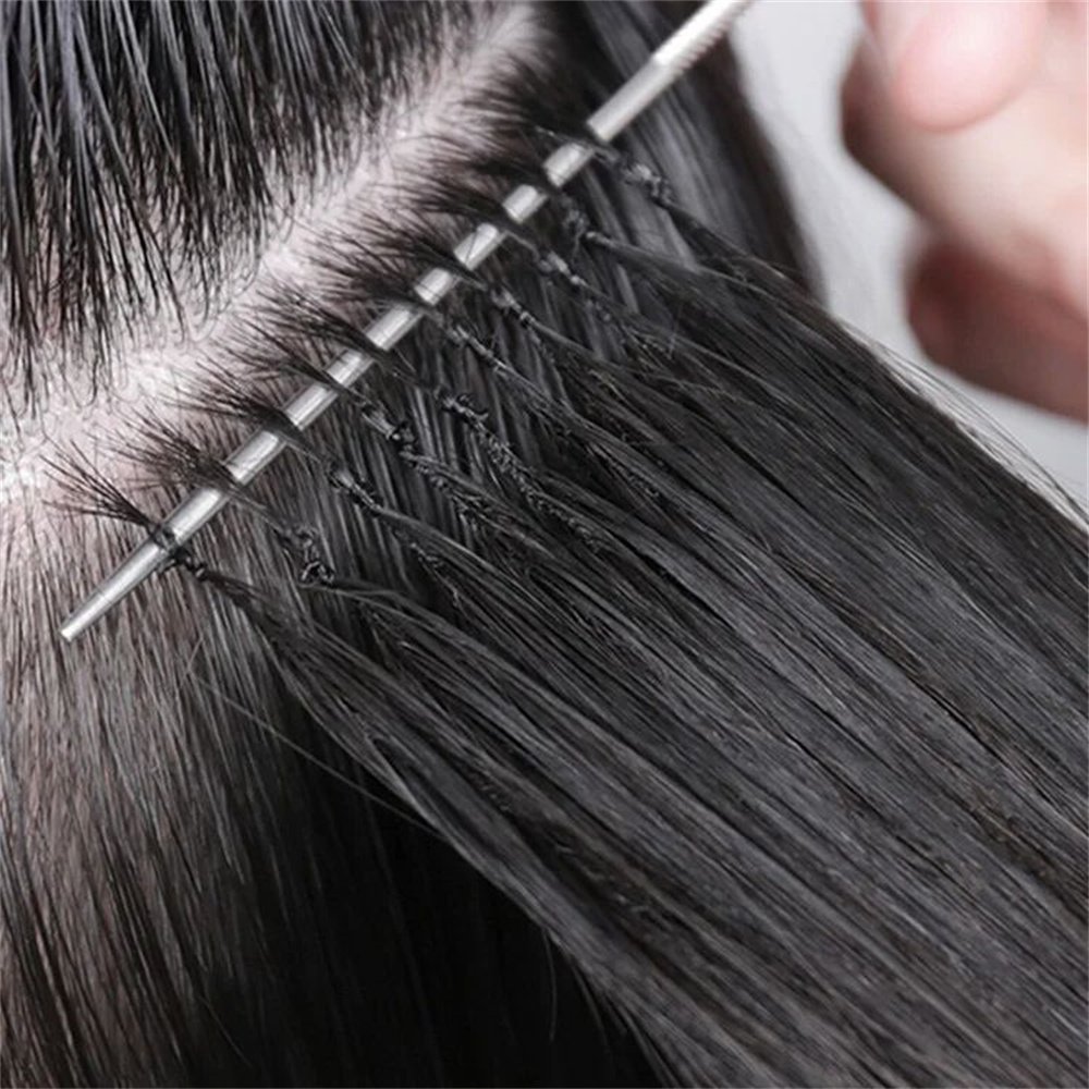 Korean hot selling manufacturers wholesale One thread two strands invisible feather line Korean hair extensions