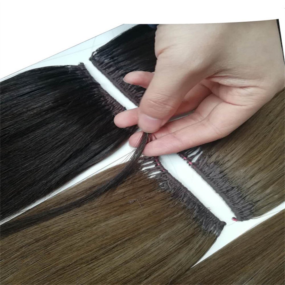 Korean hot selling manufacturers wholesale One thread two strands invisible feather line Korean hair extensions