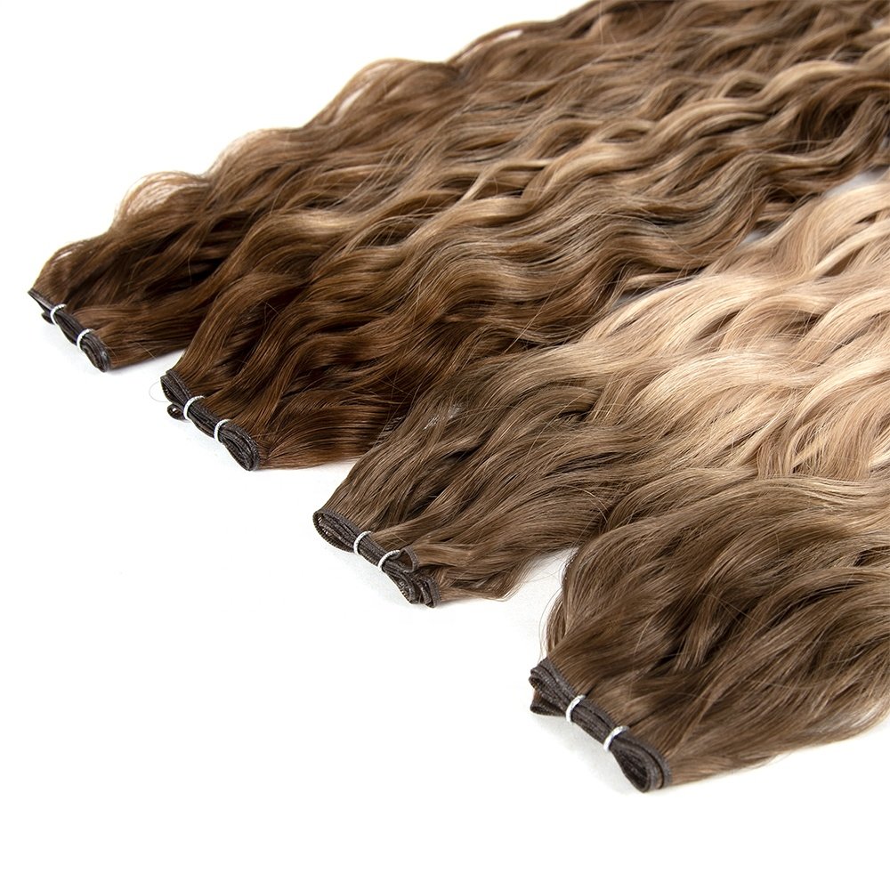 Cuticle Aglined One donorgenius weft hair extensions russian hair extensions genius weft double drawn genius weft