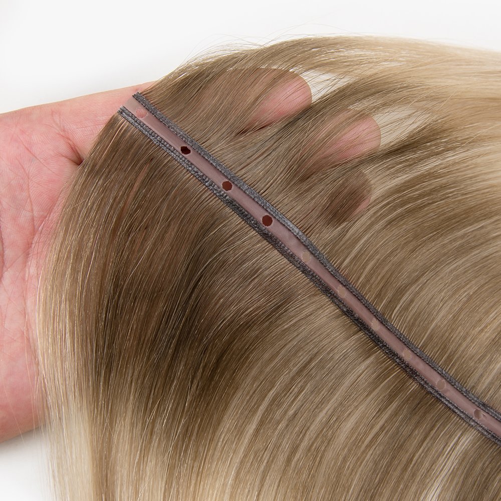 Cuticle Aglined One donorgenius weft hair extensions russian hair extensions genius weft double drawn genius weft