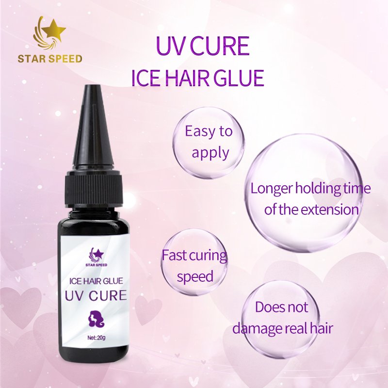 Star speed Hair extension tool 10D extension resin Glue New UV Glue For UV Human Hair Extension Glue LED Lamp UV Hair Gel