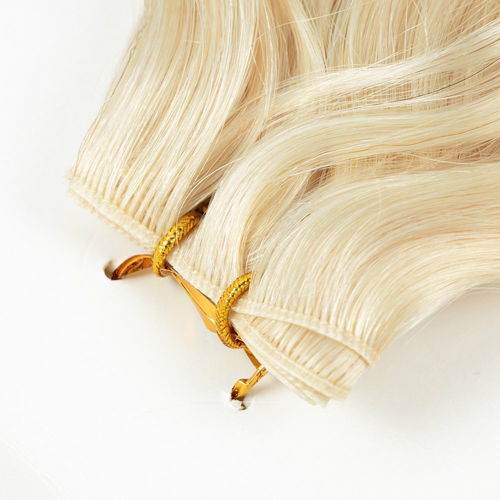 New Arrive Flat Weft Thick End Wholesale Grade 12a Russian Genius Weft Hair Extensions