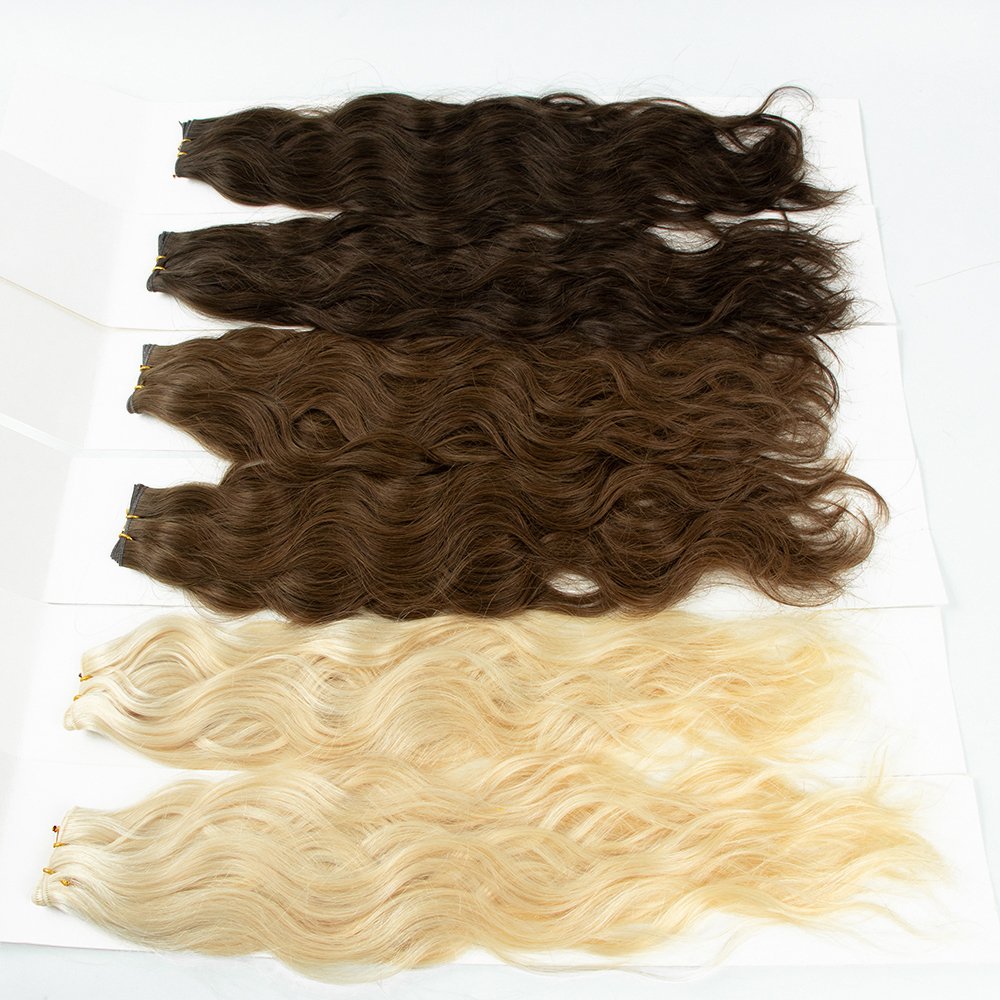 New Arrive Flat Weft Thick End Wholesale Grade 12a Russian Genius Weft Hair Extensions