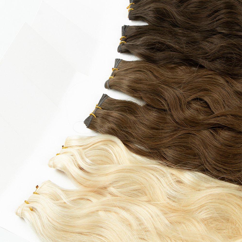 New Arrive Flat Weft Thick End Wholesale Grade 12a Russian Genius Weft Hair Extensions