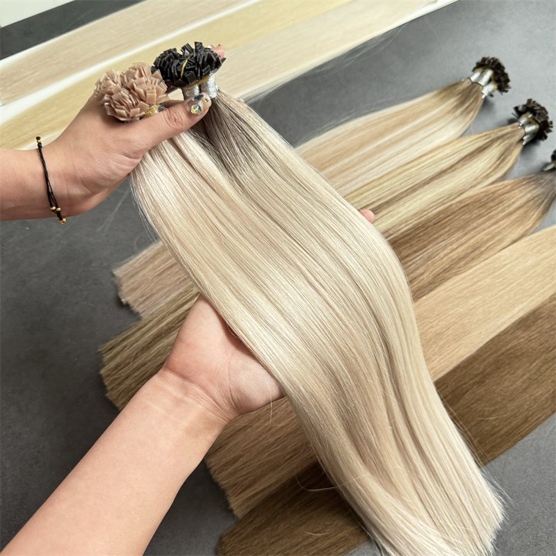 2024 New Top Grade Quality 100 Natural Human Hair Very Easy To Apply I U K V Flat Tip Human Hair Extensions