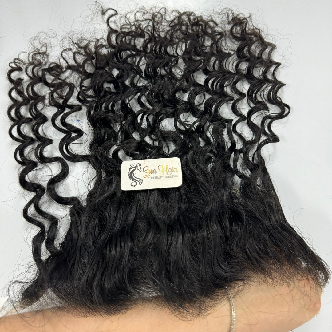 Sun Hair Company Wholesale Deep Curly HD Lace Frontal 13x4 Single Knots Swiss Lace 100% Vietnamese Human Hair Extensions