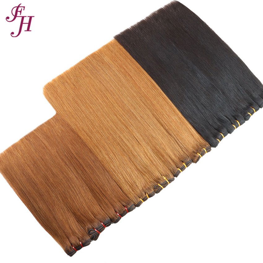 FH high quality bone straight hair weave vendor cuticle aligned vietnamese hair bundle double drawn human hair weft extensions