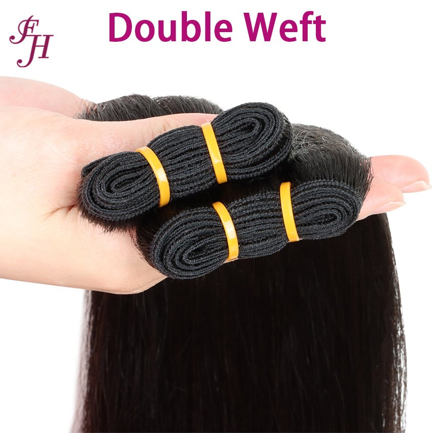 FH high quality bone straight hair weave vendor cuticle aligned vietnamese hair bundle double drawn human hair weft extensions