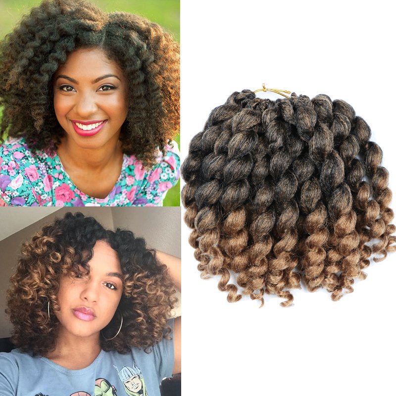 Wand Curl Crochet Hair synthetic Bounce Crochet Hair Short Curly Braids Curly Crochet Hair for Black Women