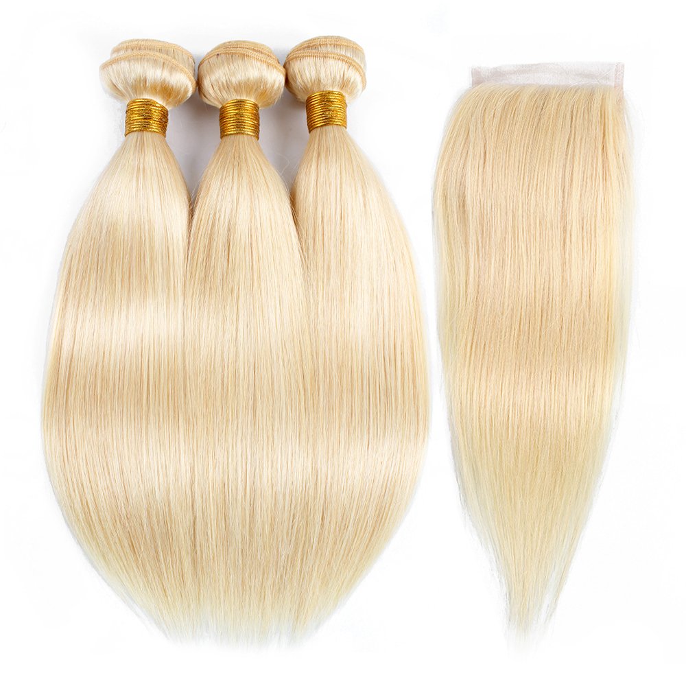 #613 Ginger Blonde 100 Percent Human Hair Extensions With Blonde Hair Weave Bundles