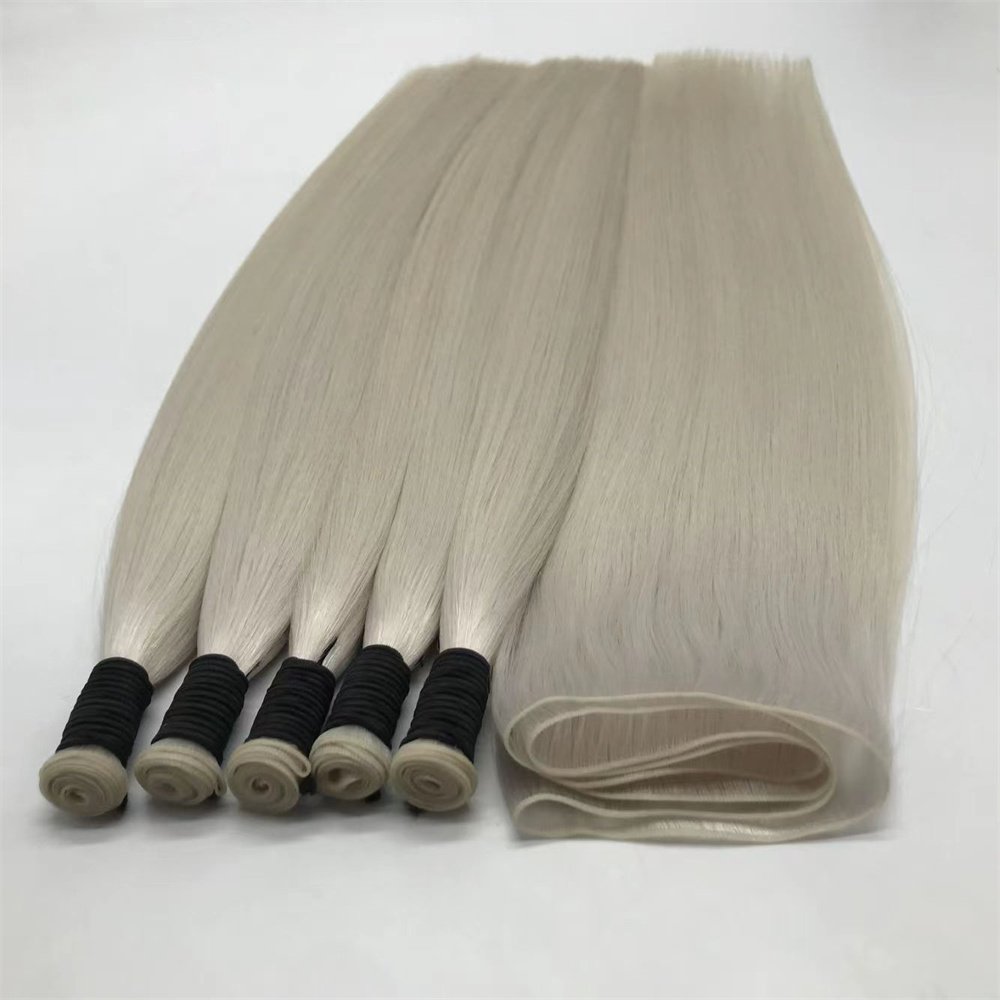 Russian Thin Invisible Genius Weft Hair Extensions Double Drawn Human Hair Genius Weft