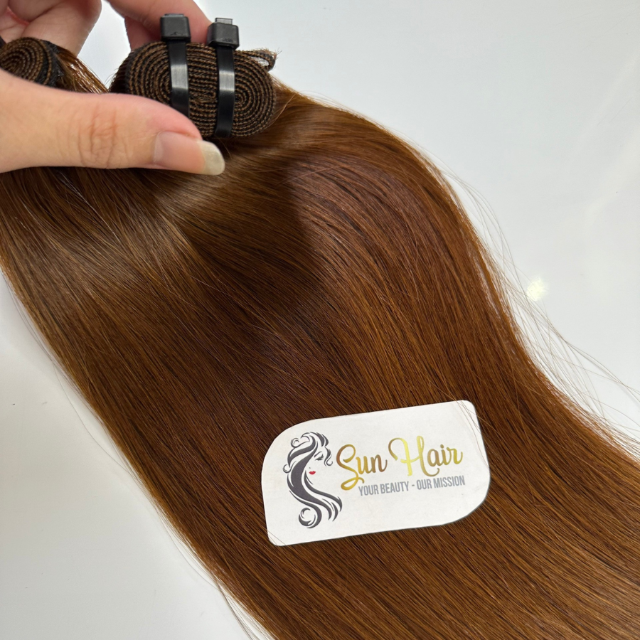 Wholesale Hot Product Good Price 100% Real Human Hair Extensions SDD #8 Color Straight Machine Weft Vietnamese Hair