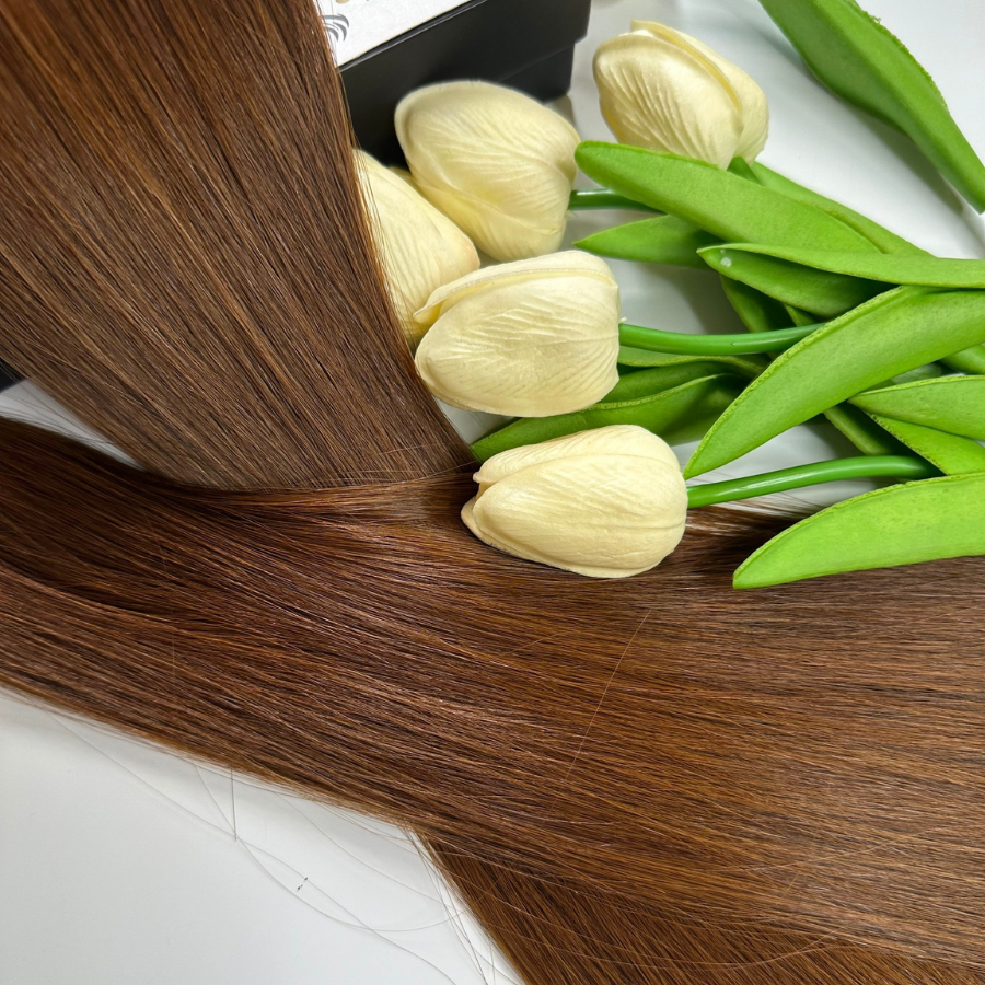 Wholesale Hot Product Good Price 100% Real Human Hair Extensions SDD #8 Color Straight Machine Weft Vietnamese Hair
