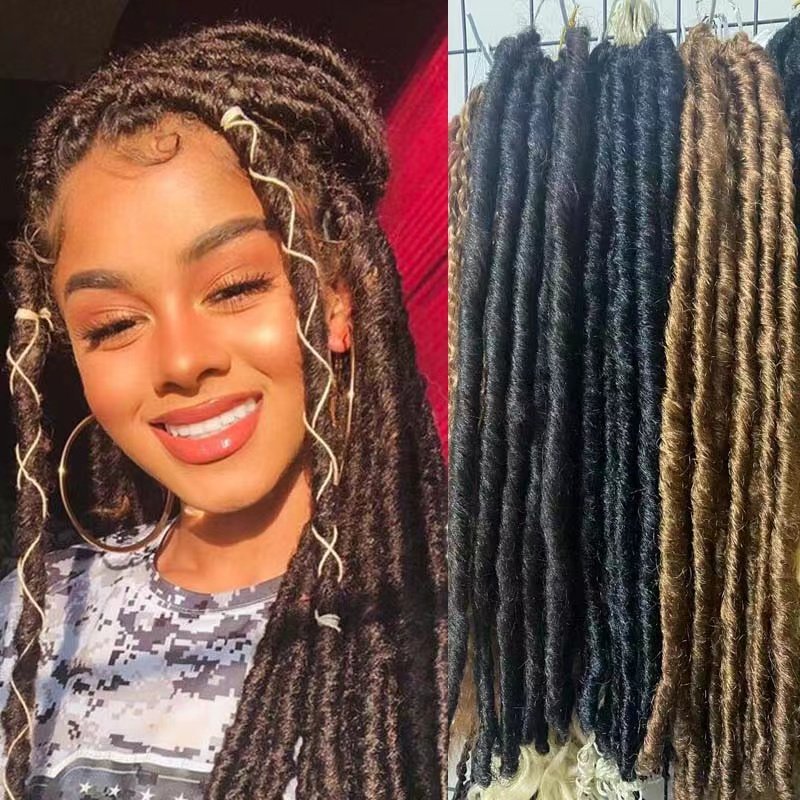 faux locs crochet hair private label synthetic hair extension gypsy goddess nu faux locs