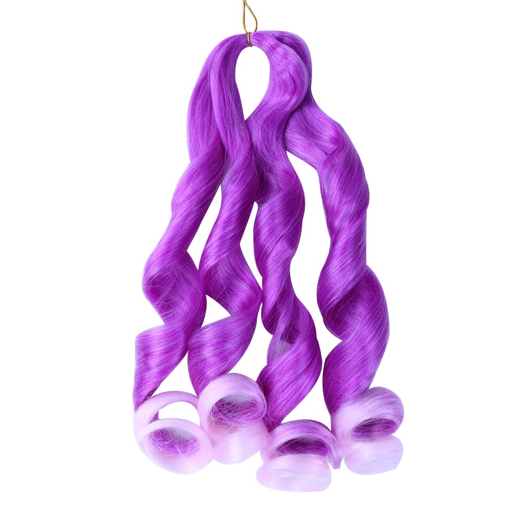 Wholesale Ombre Yaki Crochet Braid Hair Extensions Spiral Curls Synthetic Braiding Hair Curly Hair Attachment for Women Braids