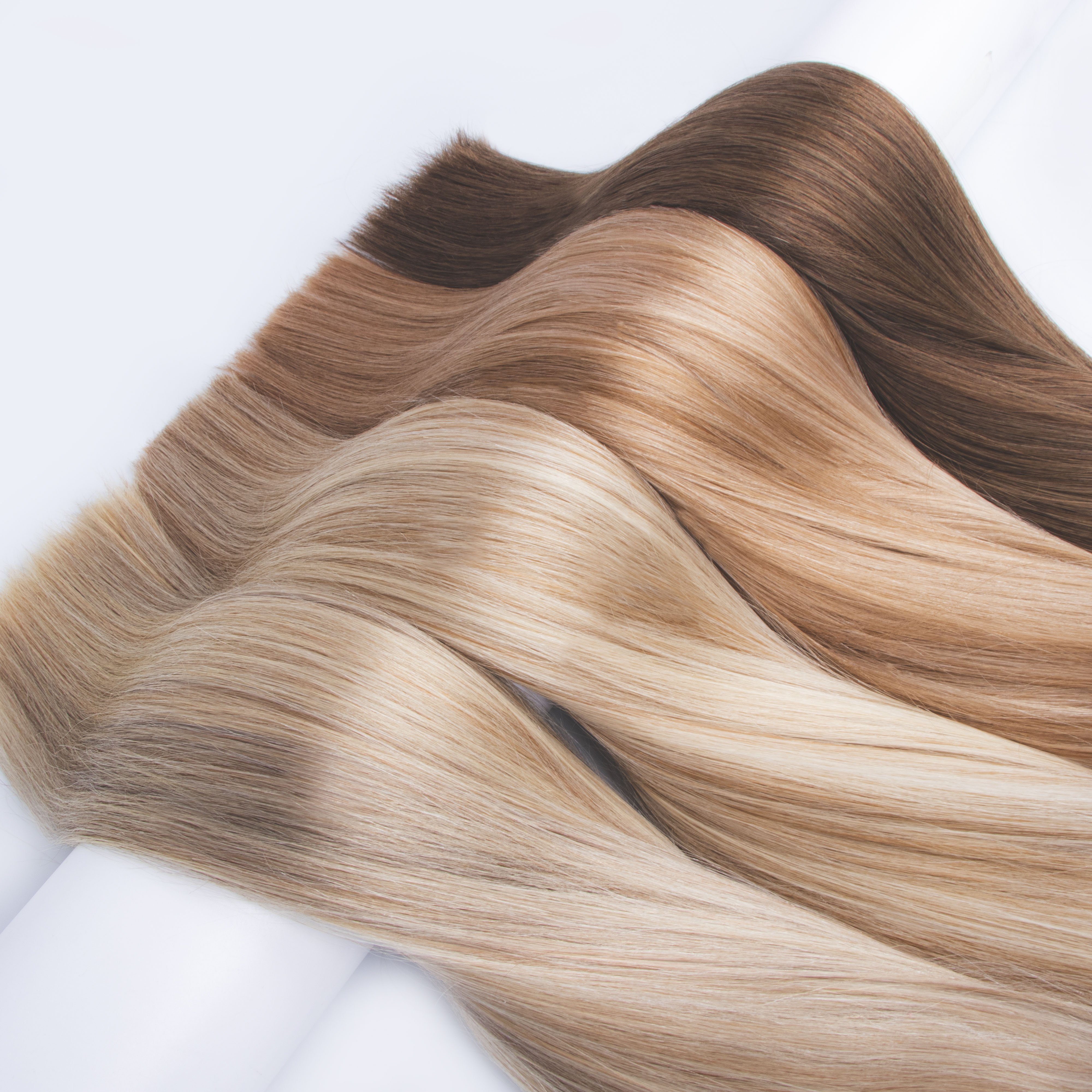 Top quality thick virgin remy weft hair extensions human hair double drawn double weft