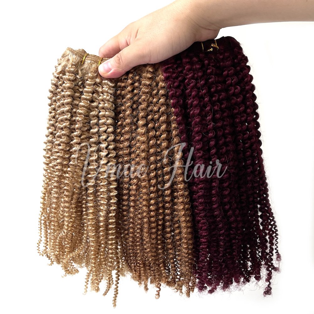 VMAE Wholesale Mongolian Remy Hair Double Weft Raw Human Bundles 27 30 99J Afro Curly 3A 3B 3C 4A 4B 4C Wave Styles Extensions