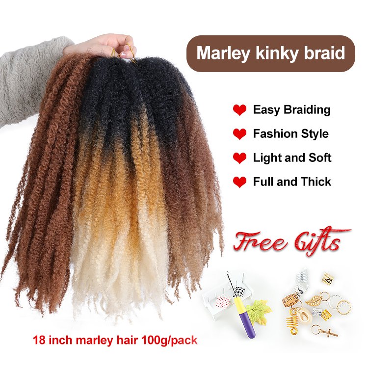 Julianna 18" Soft Gray Peruca Cheveux Cuban Twist Synthetic Crochet Extensions Ombre Marley Braiding Afro Kinky Hair