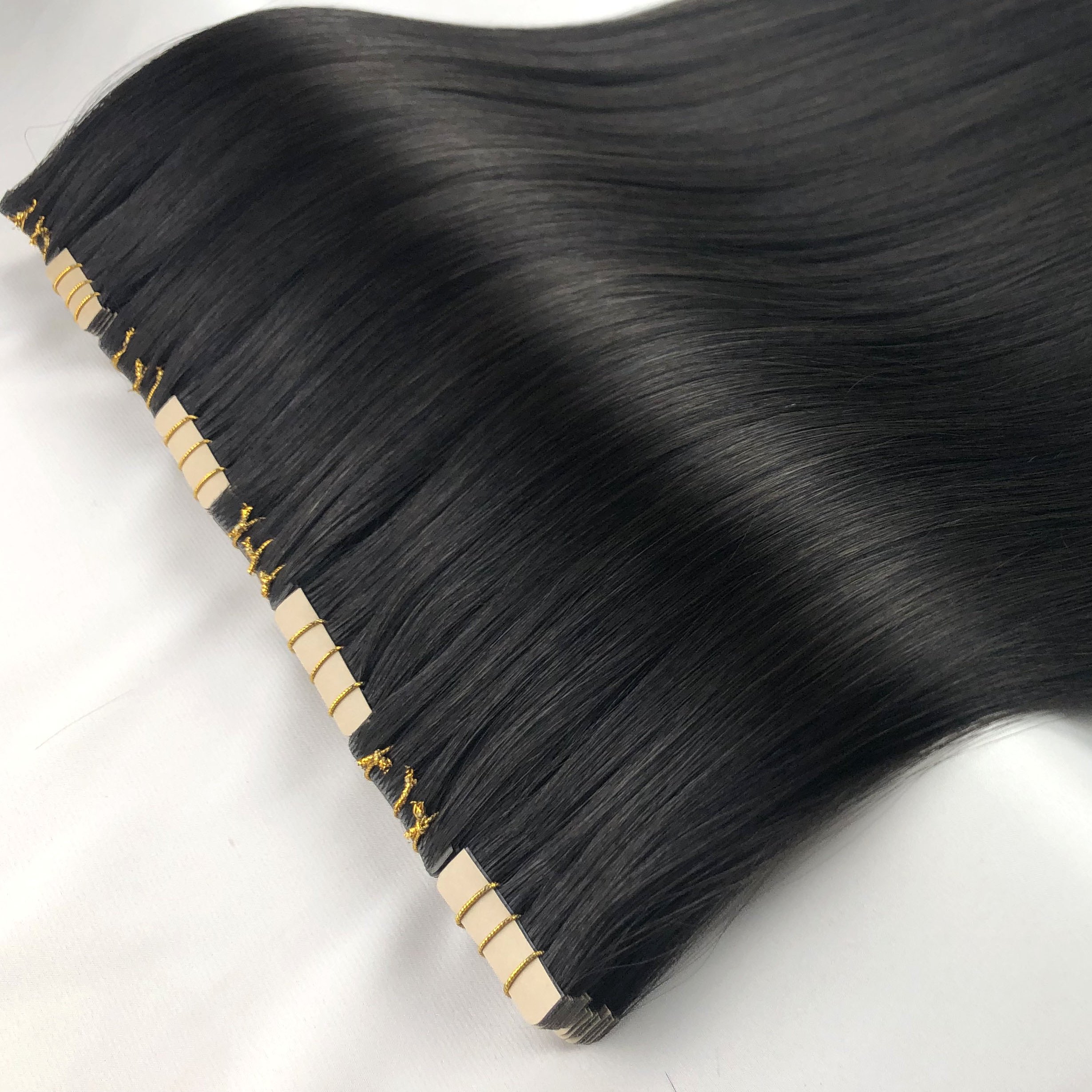 Top Quality Tape in Remy Virgin Hair 24 26 Inches Black Color Silky Straight Long Human Hair Injection Tape In Extensions