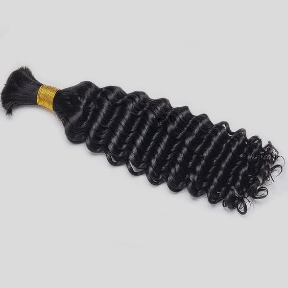 12A Brazilian Virgin Curly 100g Deep Water Wave Bulk Hair Extensions Boho Braids Hair human for braiding hair bulk no weft