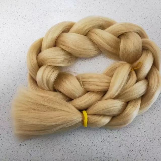 Good quality Hot water Jumbo yaki Braids Hair Extension For African Long Braiding Hair 82inch 165g Daily use Custom logo