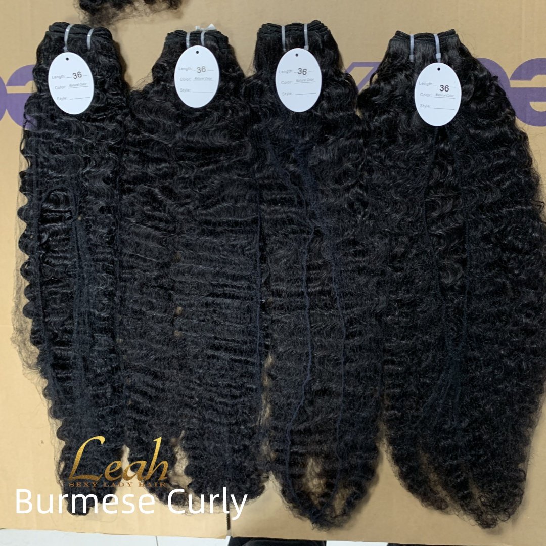 100% Human Hair Extensions Natural Wave Bundles With HD Lace 5 by 5 Closure Vietnamese Burmese Curly Frontal Wig
