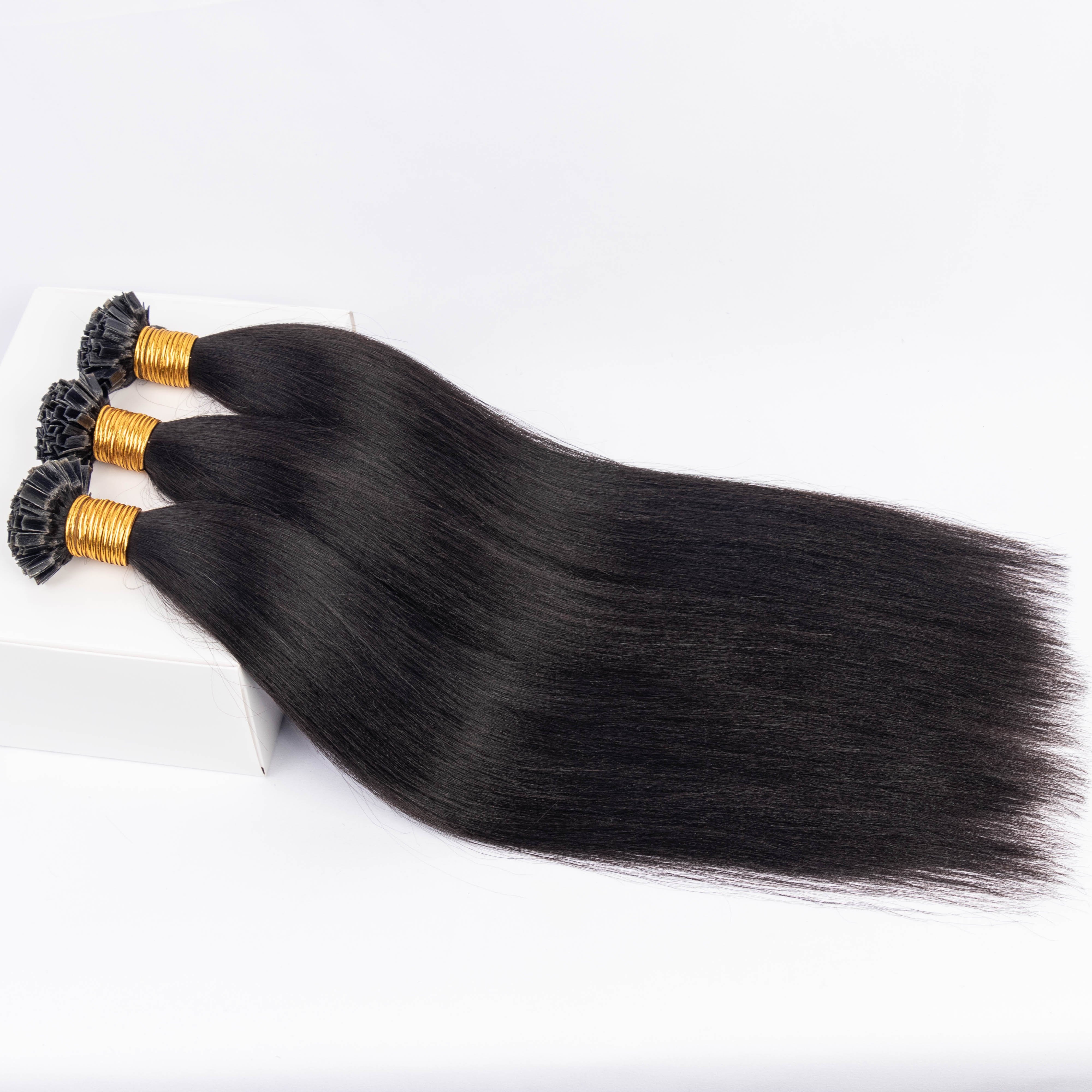 Hot Selling K Tips Hair Extensions Yaki Straight I Tip Human Hair Extensions Yaki Tips Hair