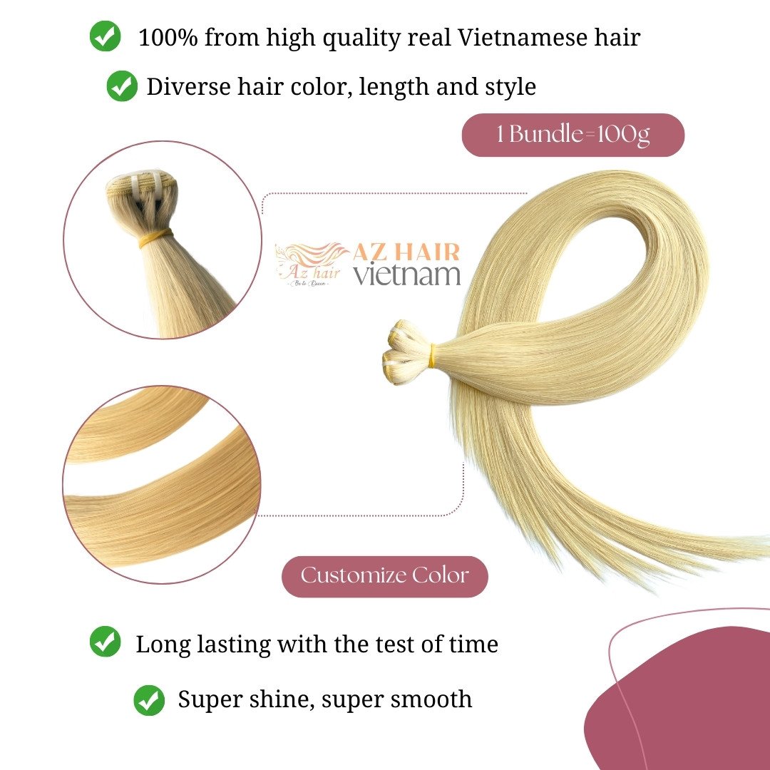 Hot Item 2024 Bone Straight Dark Burgundy Color Vietnamese Raw Hair Combo Bundle Matching Closure