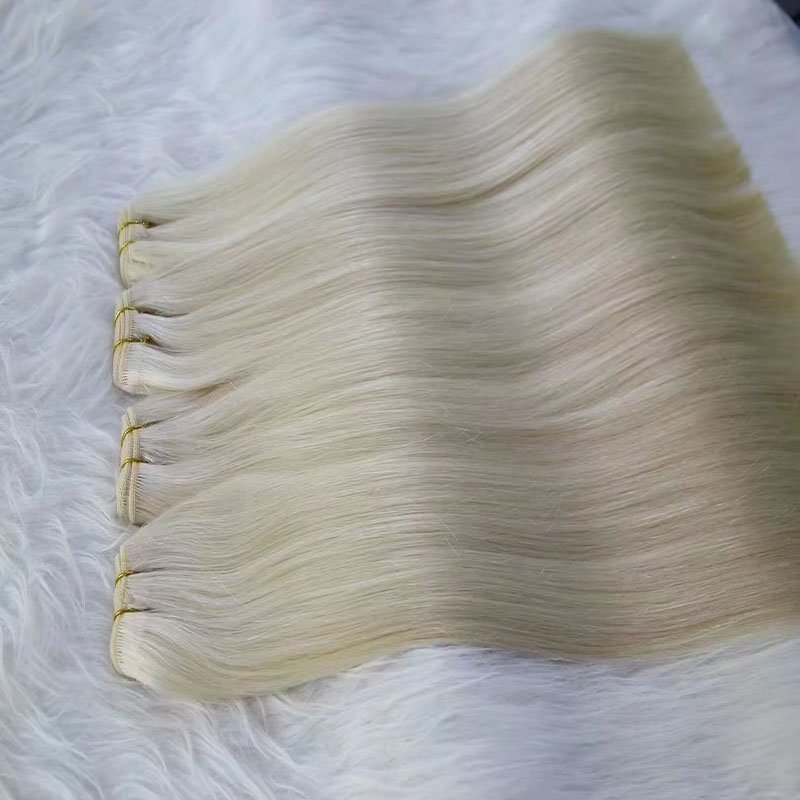 high quality premium natural human hair extensions machine weft hair extensions