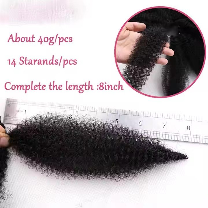 Synthetic Yaki Crochet Hair Style for Crochet Braid Short Marely Braids 8inch Fluffy Afro Kinky Curl Twist Crochet Braid Hair