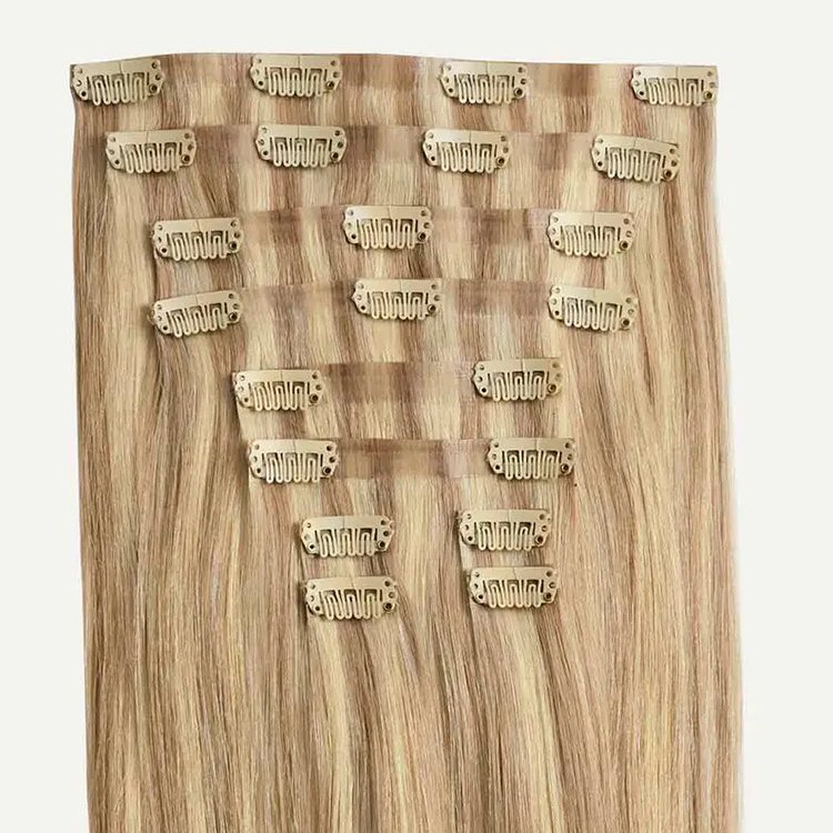 Wholesale Top Seamless clip in hair dropshipping cuticle aligned Raw virgin 12A brazilian Hair 100 remy human hair extensions