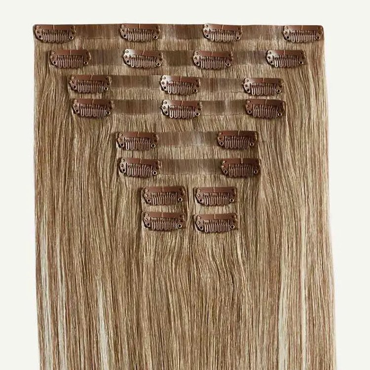 Wholesale Top Seamless clip in hair dropshipping cuticle aligned Raw virgin 12A brazilian Hair 100 remy human hair extensions