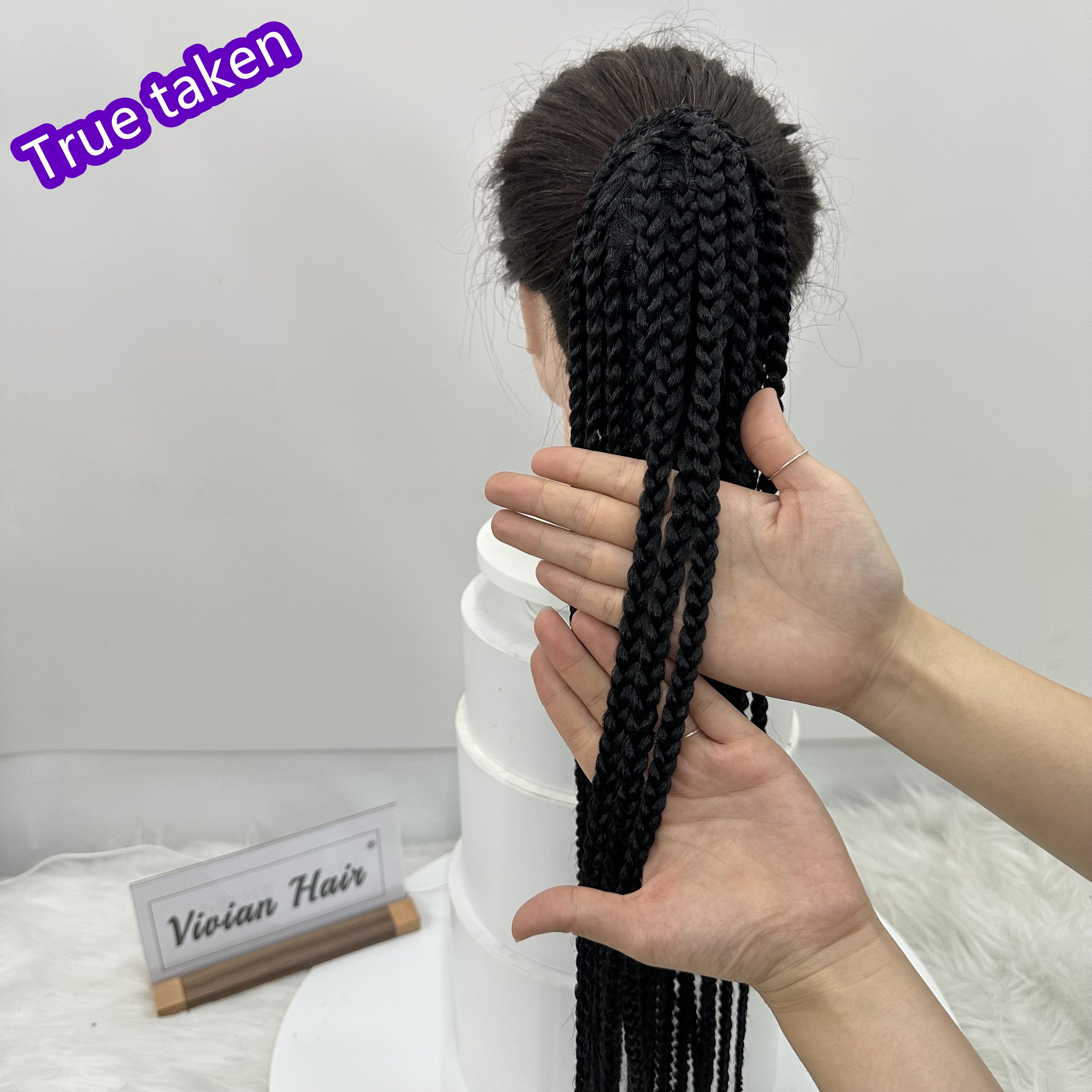 High quality long track wrap around ponytail long 28inch 30 inches jumbo braids mixed wrap ponytails braided ponytail extension