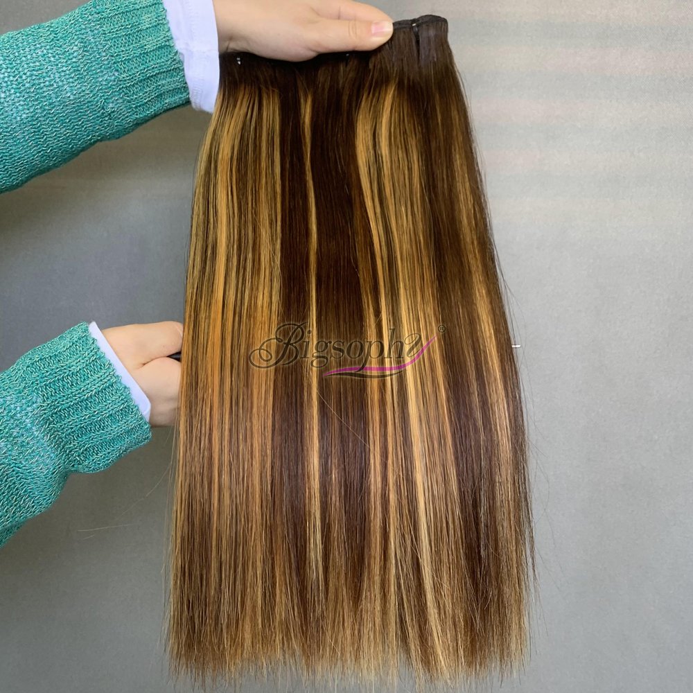 Drop Shipping Indian Virgin Super Double Drawn Funmi Hair Bone Straight Cuticle Aligned Human Hair Extension Natural Black Color