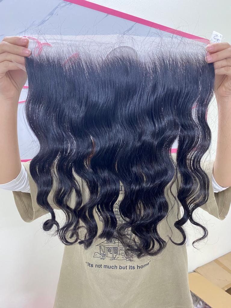 HD Lace Frontal Raw Human Hair vietnamese straight, cambodian wavy and curly Wholesale Sky Hair Vietnam Supplier
