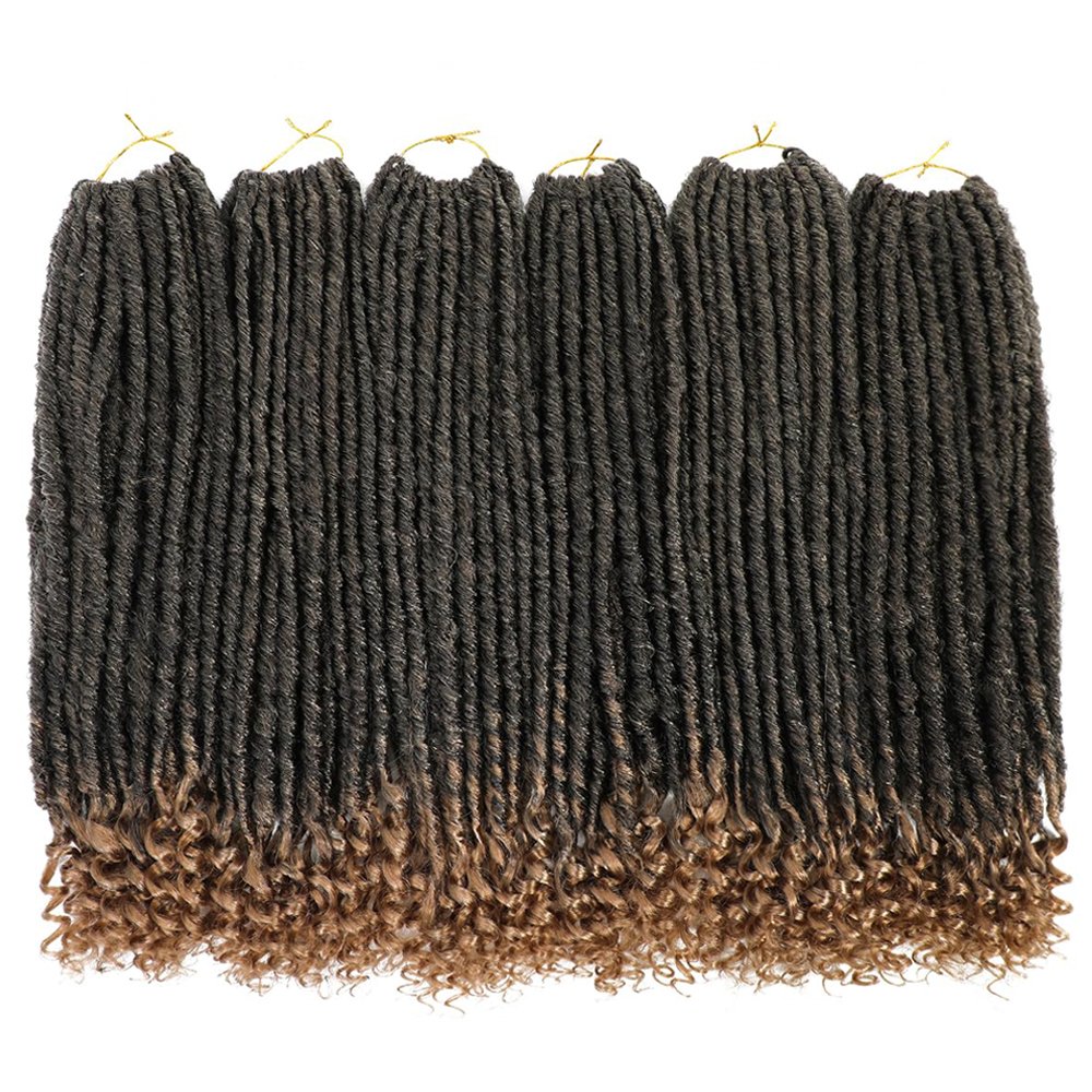 Goddess Locs Crochet Hair for Black Women Pre-Looped Hair with curly ends Soft Faux Locs Synthetic Braiding Hair Extensions