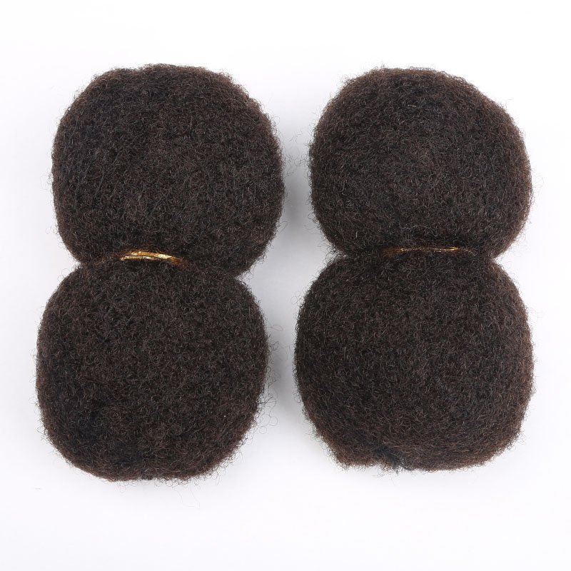 Tight Afro Kinky Hair Bulk Hair 100% Human Hair For DreadLocks Off Black #1B 8 inch