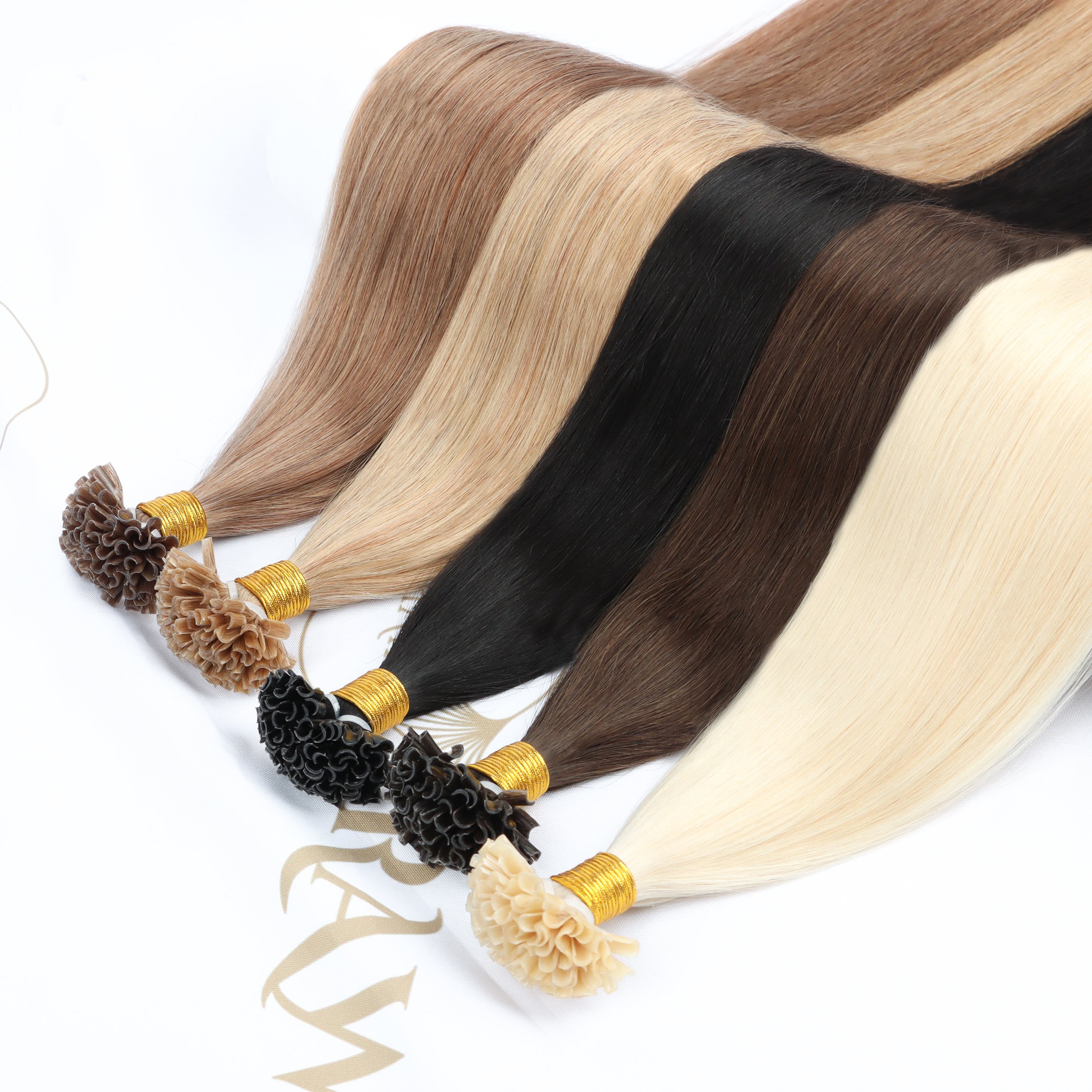 Hot Sale 12A Russian Double Drawn keratin hair extensions 100% Human Hair Extensions Customize Color U-tip Hair Extension