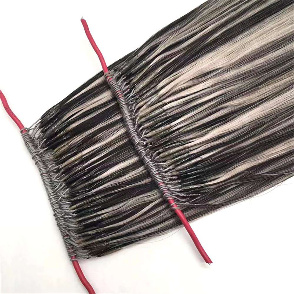 Wholesale 100% Virgin Remy Human Extention Hair Real Human Hair Hair Extensions Long Lasting Hot Sell, Double Line Feather