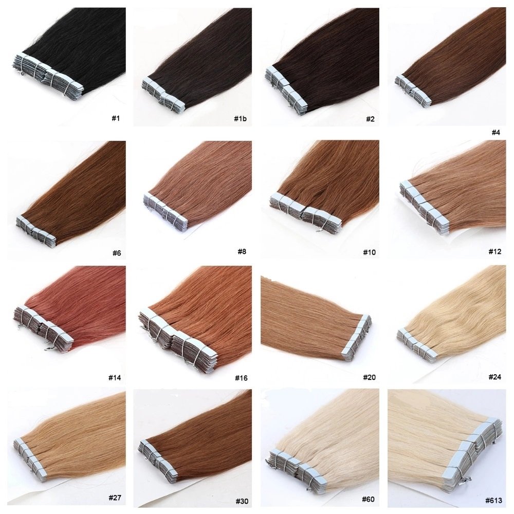 Hot Selling Tape In Human Hair Extensions Wholesale 100 Cuticle Aligned Virgin Brazilian Human Hair Tape Ins Extension