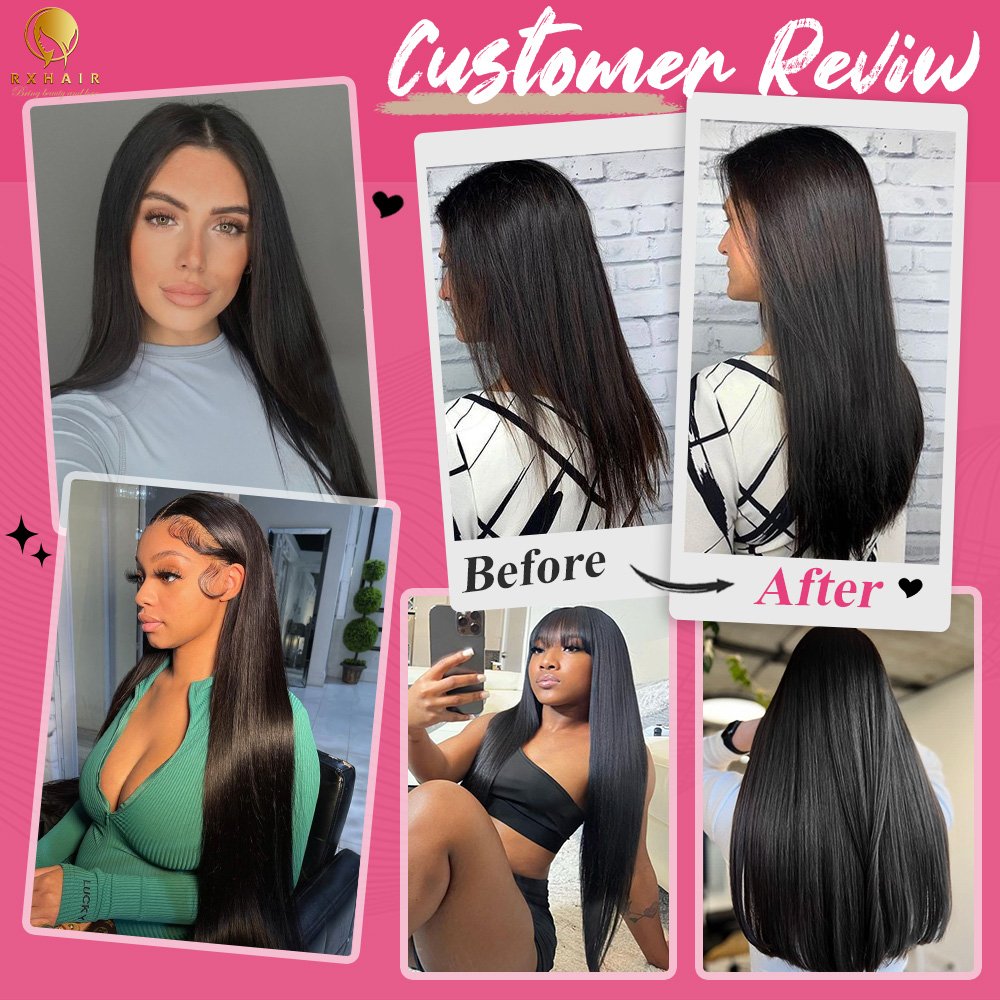 RXHAIR Straight Natural Black Cuticle Aligned Hair Small Pu Seamless Clip In Hair Extensions 200g Echt Haar Human Hair Extension