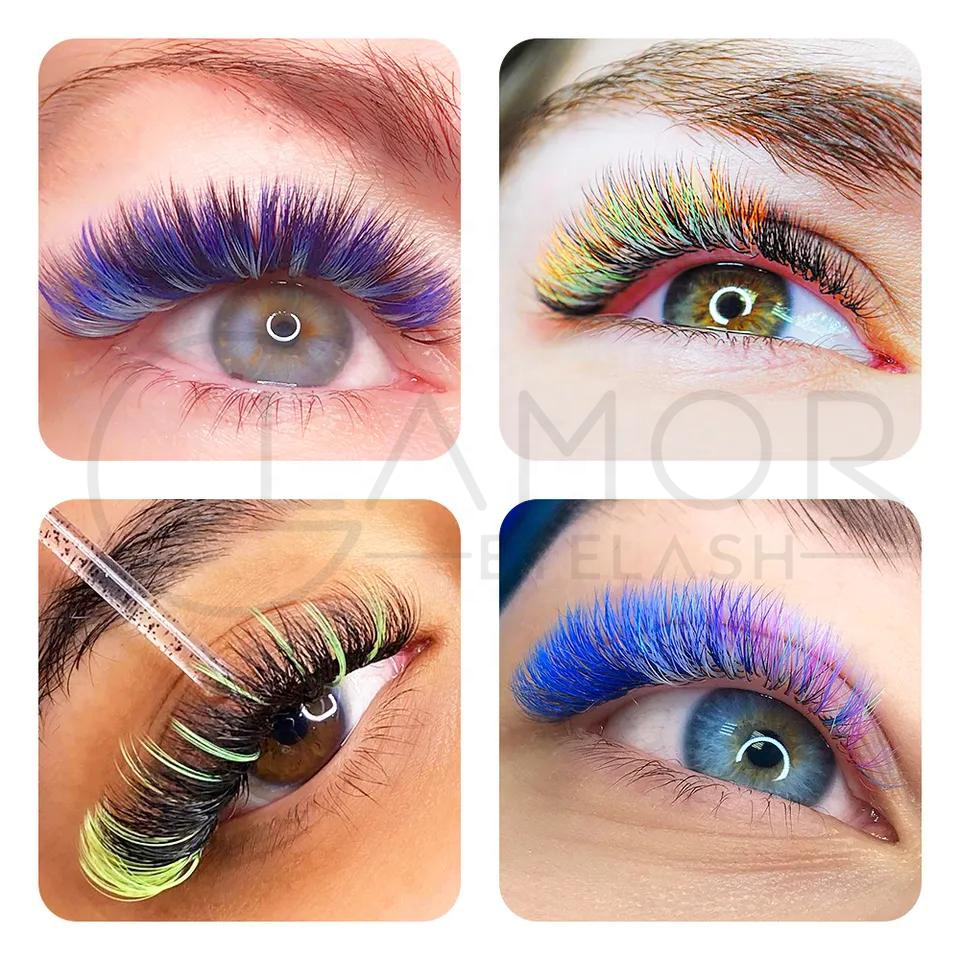 Wholesale Volume color 0.07 Lash Extension Supplies Private Label Faux Mink Lashes Silk Eyelashes Individual Eyelash Extensions