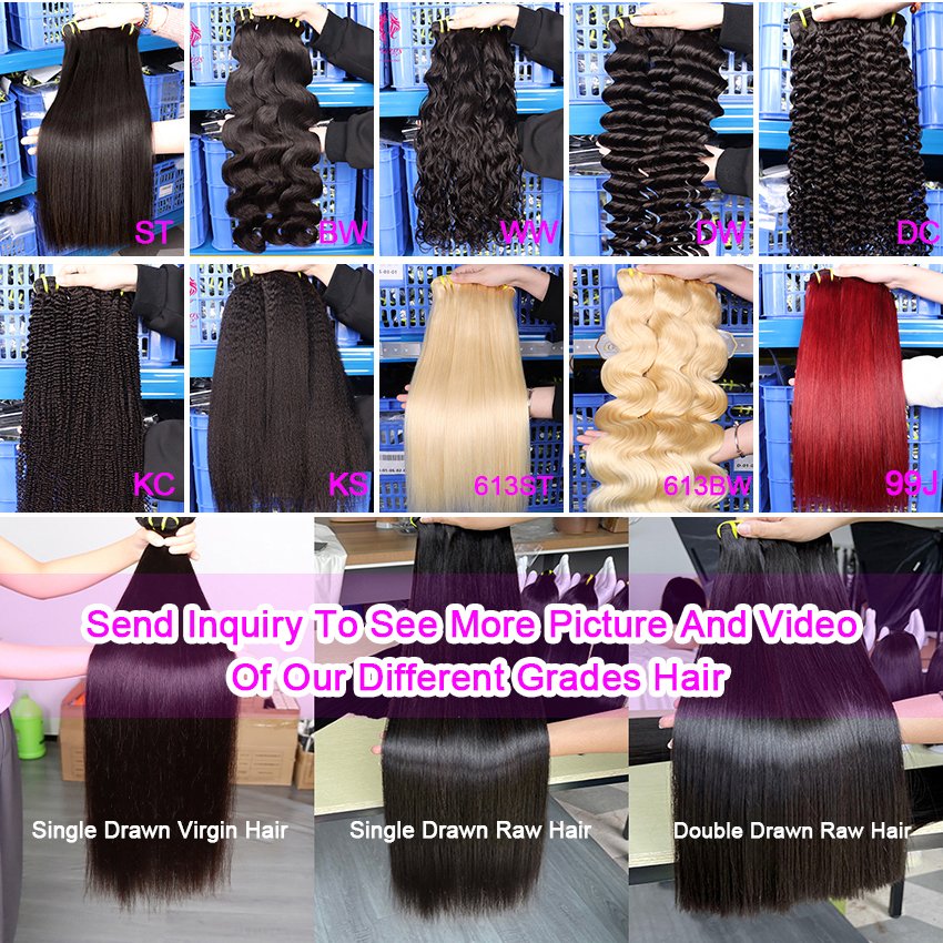 100% Unprocessed Human Hair Natural Wave Raw Cambodian Hair Vendor 12A Silky Straight & Wavy India Original Human Hair Bundles