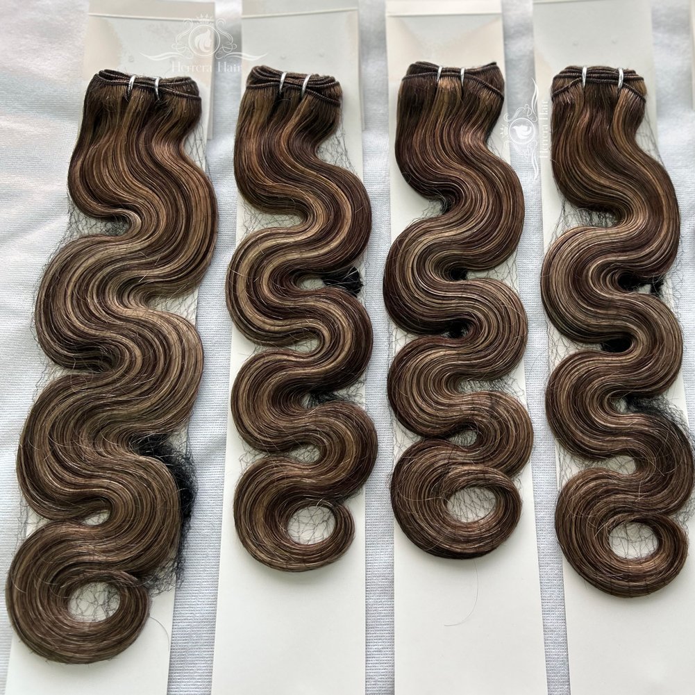 Wholesale Machine Weft Extensiones Cabello Natural Blonde Double Drawn Remi Virgin Russian Human Hair Extensions Weft
