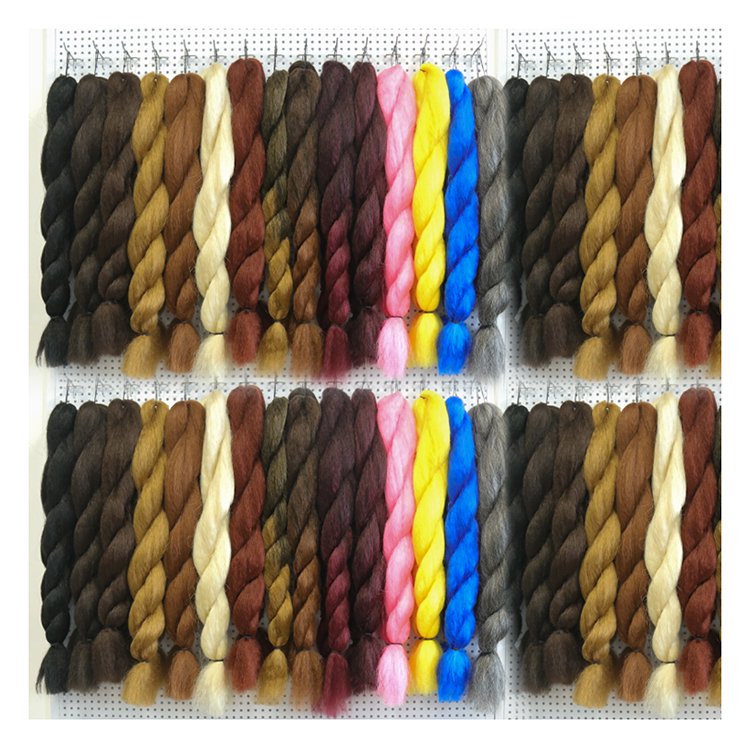 Julianna Wholesale 100% Kanekalon Synthetic Jumbo Braiding Hair Extension Yaki Fiber African Soft Ombre Kanekalon Al Por Mayor
