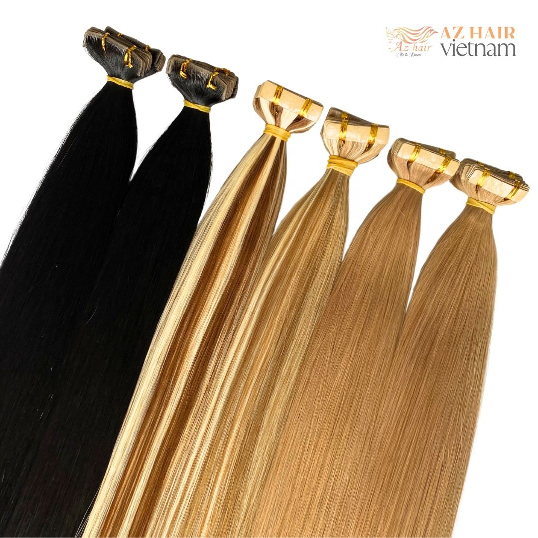 Vietnamese Luxurious Human Hair Tape In Hair Extensions 100% Raw Hair Cuticle Aligned Customized Color