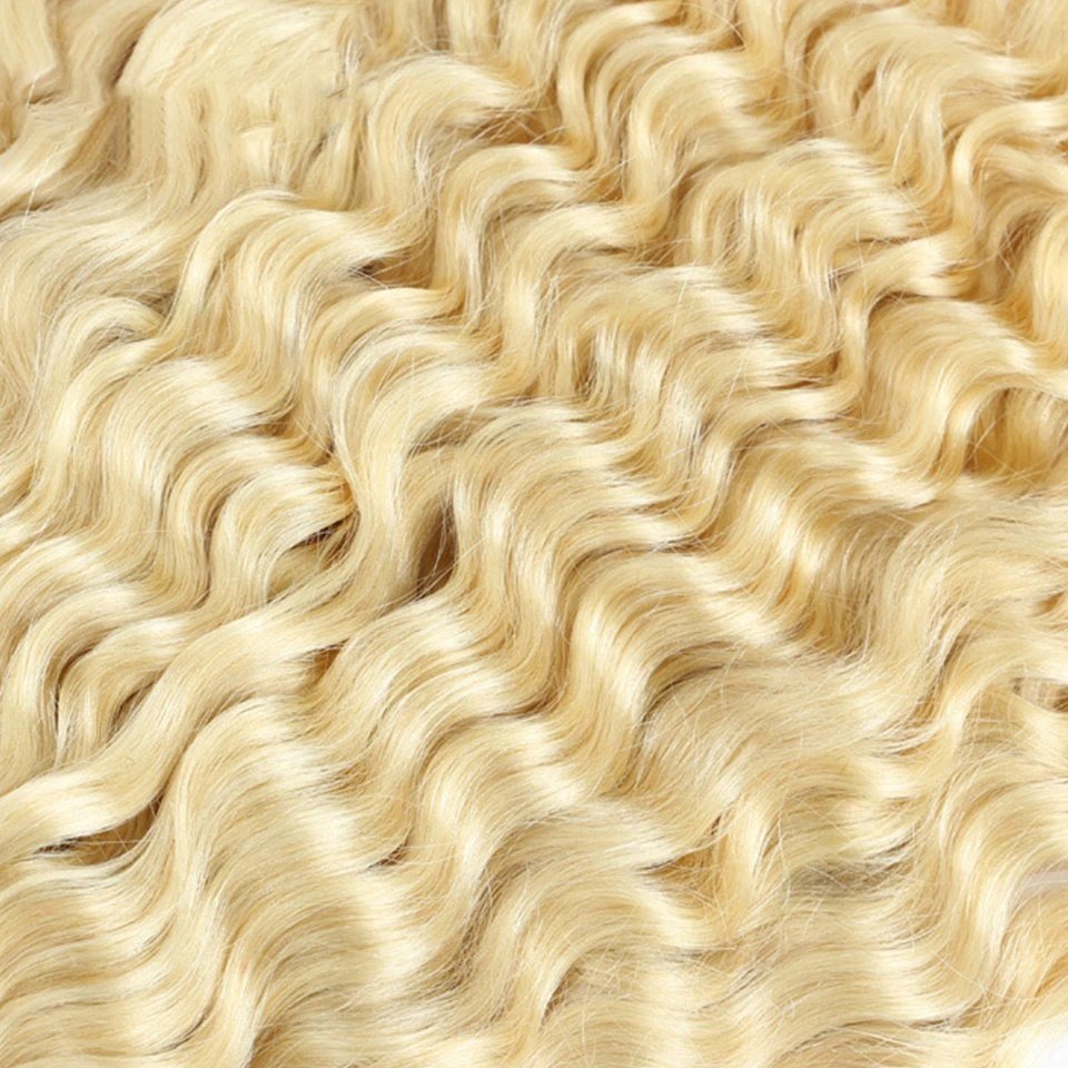 Peruvian Blonde 40 Inch Hair Weft 613 Blonde Human Hair Extensions Vendors 613 Deep Wave Bundles