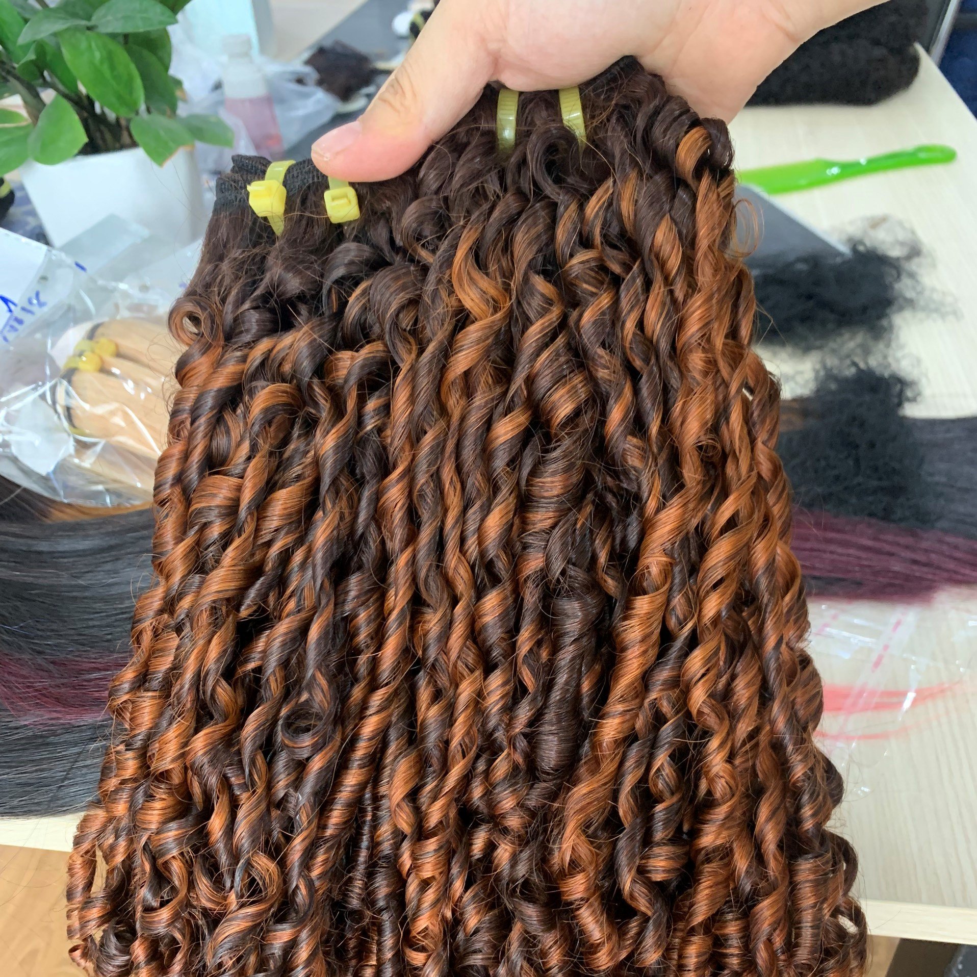 Best Quality Pixie Curly Hair 100%Human Hair Remy Hair Extensions Genius Weft